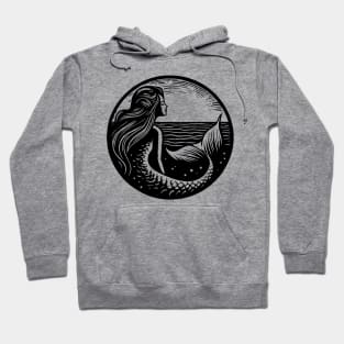 Woodcut Mermaid Hoodie